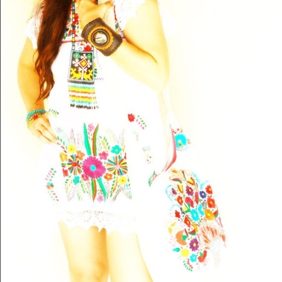 Mexican Bag Embroidered Tote Beach - Picture 2 of 2